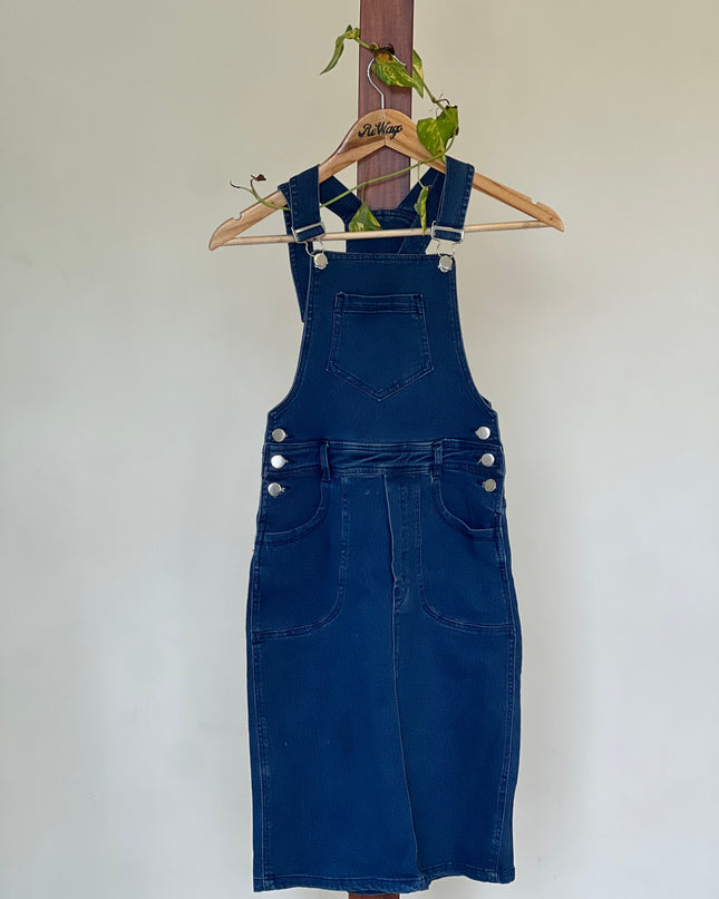 Women's Denim Blue Dungarees - S Size