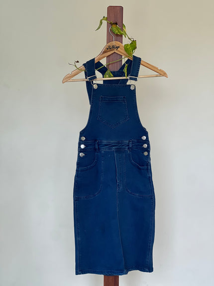 Women's Denim Blue Dungarees - S Size