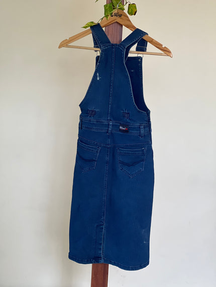 Women's Denim Blue Dungarees - S Size