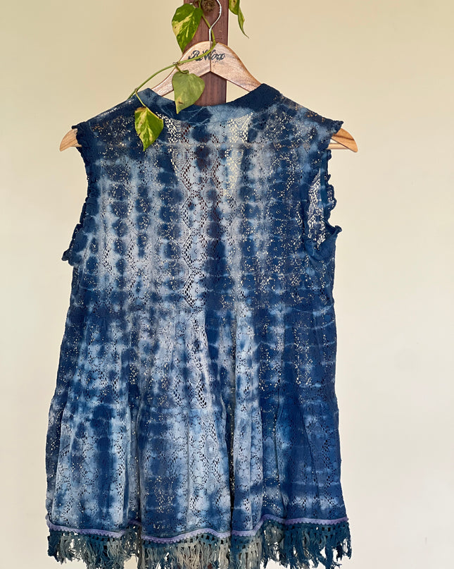 JOT Women's  Sleeveless Shrug Blue Top - XL Size