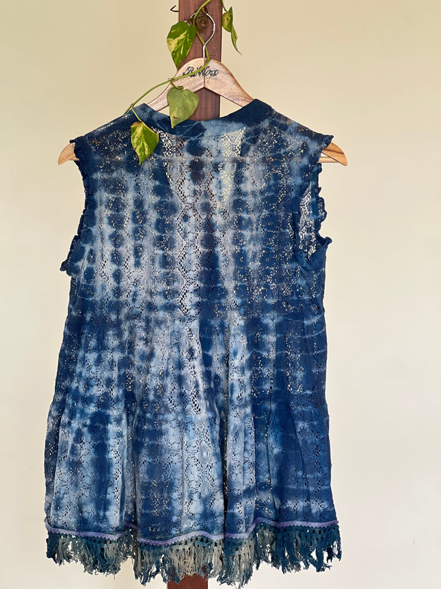 JOT Women's  Sleeveless Shrug Blue Top - XL Size