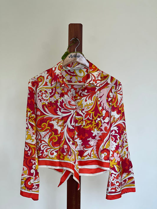 ZARA Women's Floral Printed Top