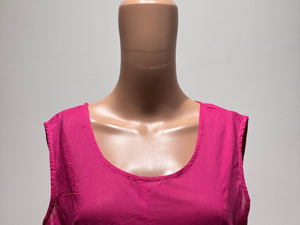 BIBA Womens Fuchsia Pink Printed Dress With Jacket M Size