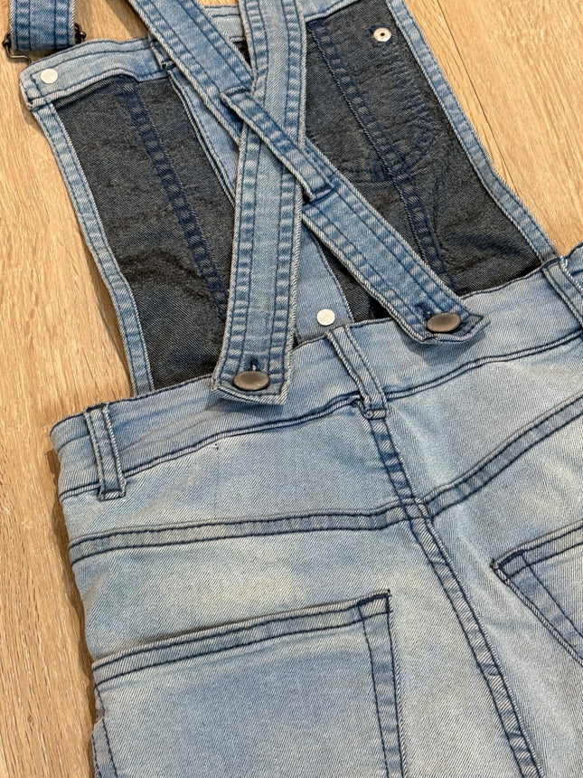 DIVIDED H&M Women's Casual Blue Dungaree shorts - S Size