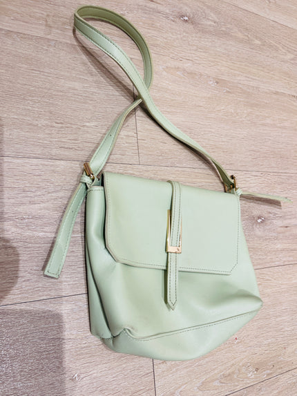 Women's Green Solid-Color Shoulder Bag