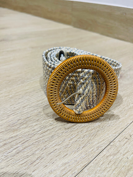 Women's Straw Woven Elastic Waist Belt