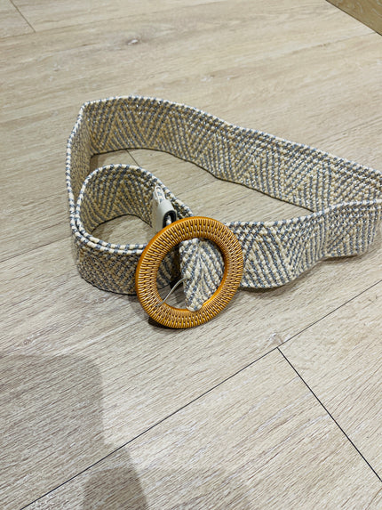 Women's Straw Woven Elastic Waist Belt