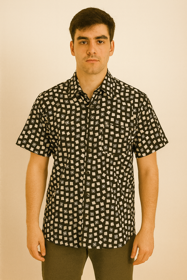Men's Casual Brown Shirt - XXL Size