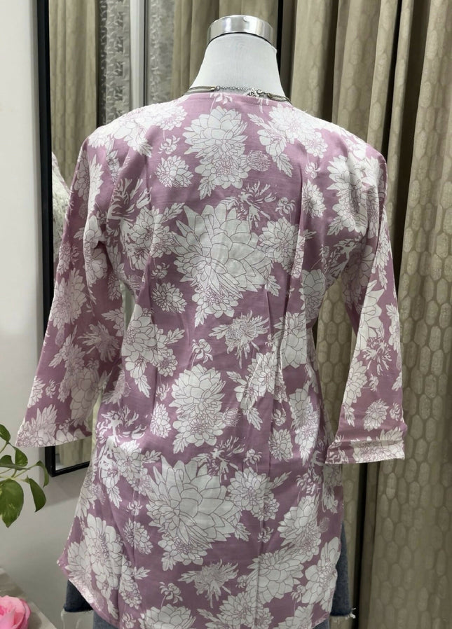 TANYA GARMENTS Floral Short Kurti