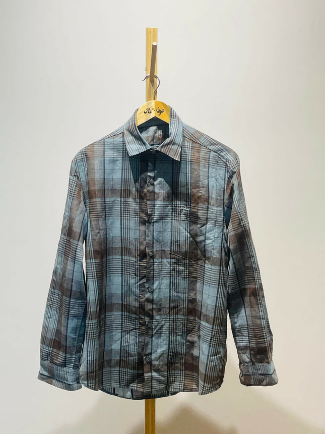 Mens's Casual Slate Blue-Gray Shirt - XXL Size