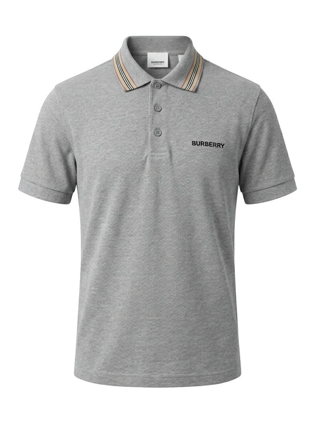 Authentic Burberry Men's Grey Polo Shirt Size S