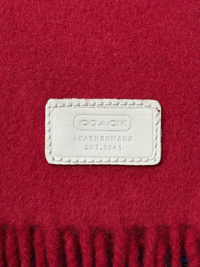 Pre owned Coach Solid Red Women's Scarve!