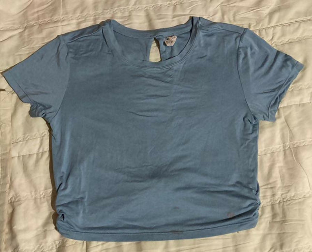 Women's Casual Blue Crop Top - M Size