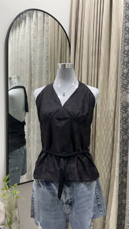 Rare Find Halter Neck Wrap Tunic