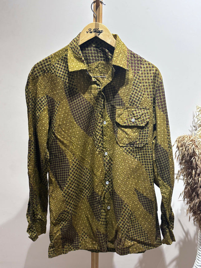 Men's Casual Green Shirt - XL Size