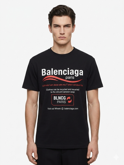 Authentic Balenciaga Paris Black T-Shirt Size M