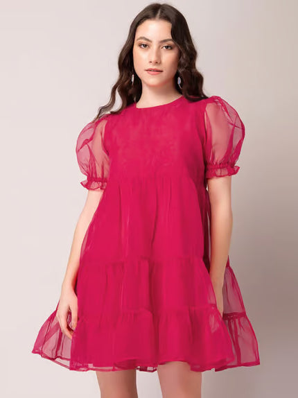 Faballey Women's Pink Dress - L size