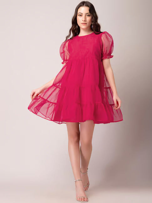 Faballey Women's Pink Dress - L size