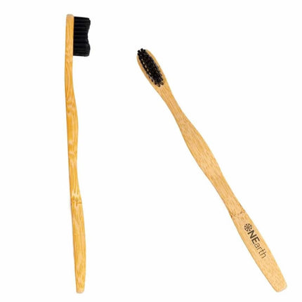 ONEarth Bamboo Toothbrush - Pack of 4 Charcoal