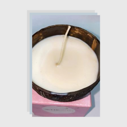 ONEarth Soy Wax Candle - Coconut Shell (100gms only) Pack of 1 Lavender