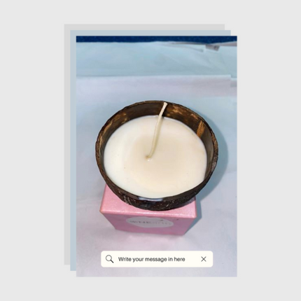 ONEarth Soy Wax Candle - Coconut Shell (100gms only) Pack of 1 Lavender