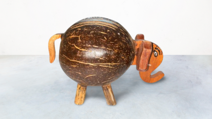 ONEarth Golu Gullak - Coconut Shell Gannu Bank
