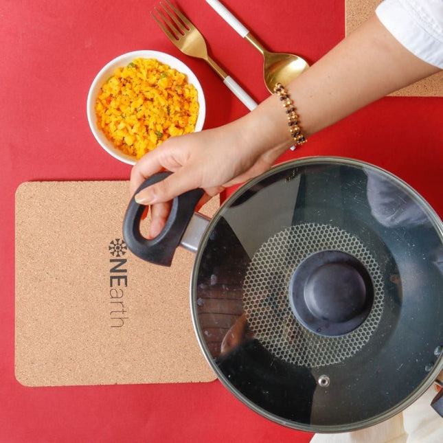 ONEarth Heat Resistant Cork Trivets Pack of 2 (Square)