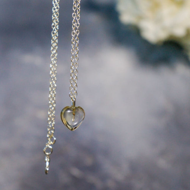 ONEarth Citrin Stone Pendant with Silver Chain