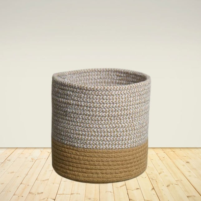 ONEarth Dual Tone Jute Baskets - Small (One Piece)