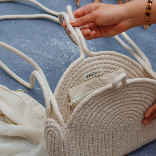 ONEarth Cream Sling Bag
