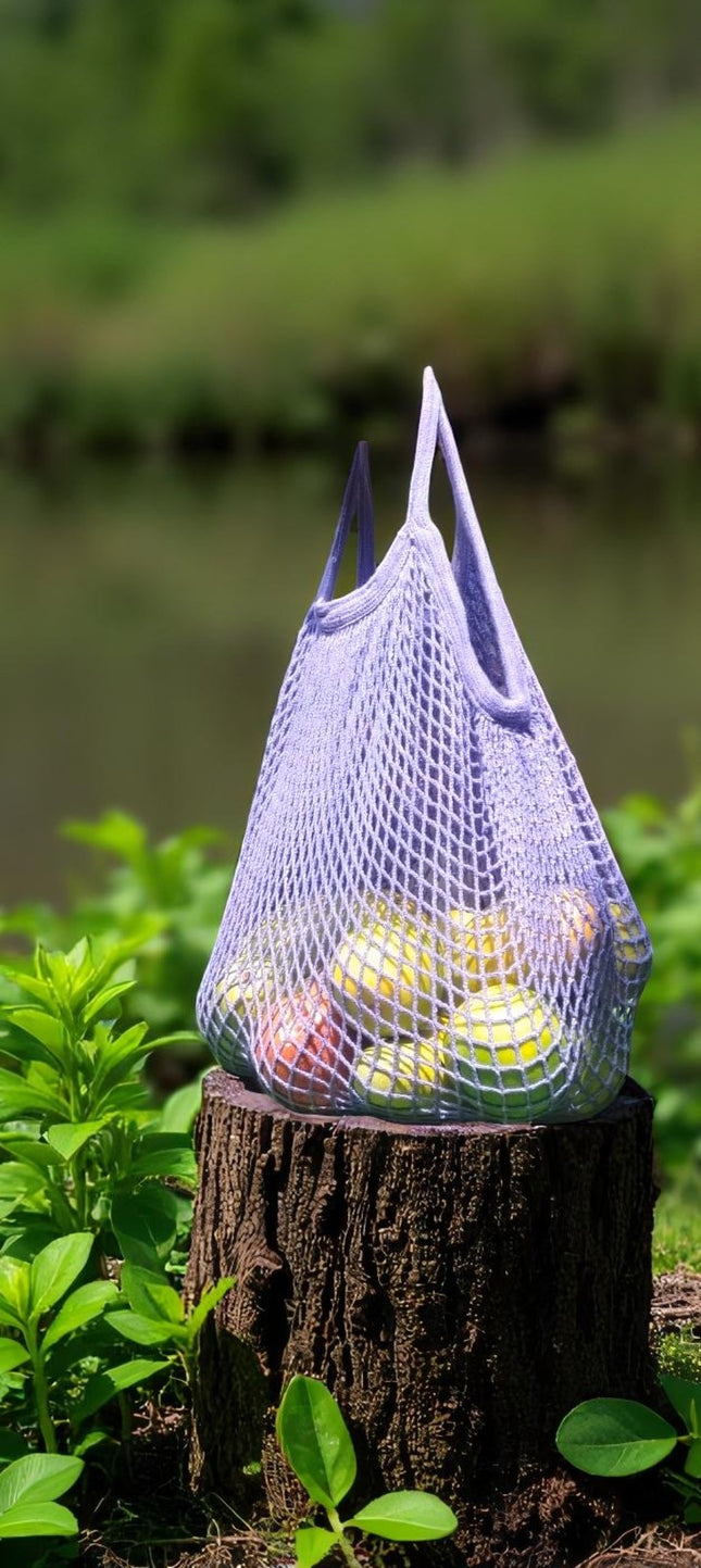 ONEarth Organic cotton Reusable Mesh Bag Purple (Pack of 2)