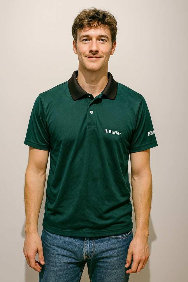 Men's Casual Green T-Shirt - M Size
