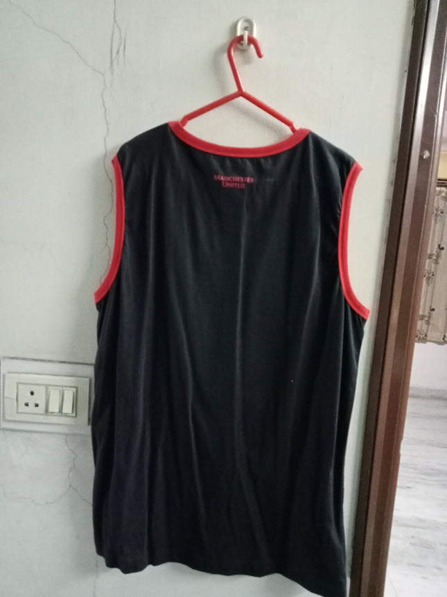 Men's Black Manchester United Tank Top - L Size