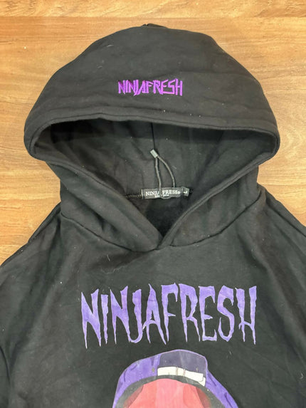 Men's Casual Ninja Black Hoodie - L Size