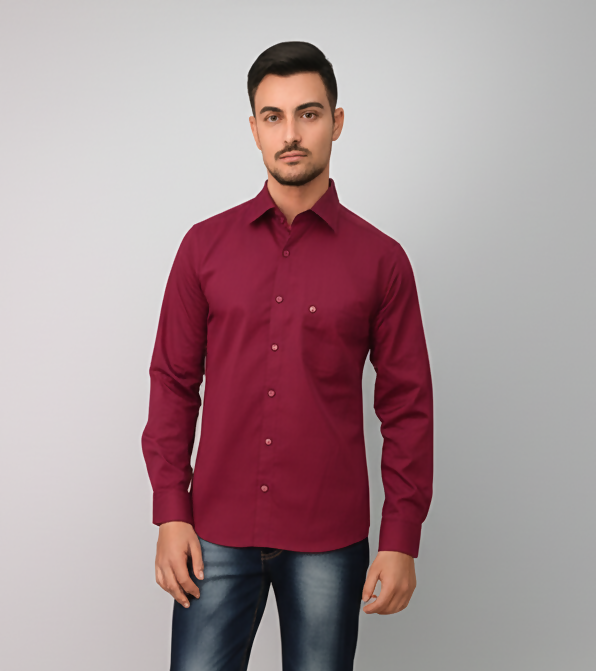 Men's Casual Red Shirt - L Size