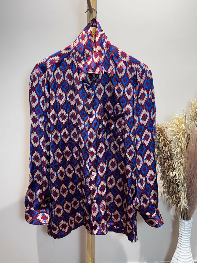 Men's Casual Vibrant Multicolor Shirt - XXL size