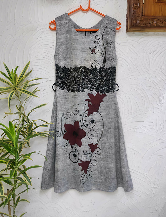 Charcoal Black/Grey Colour Dress