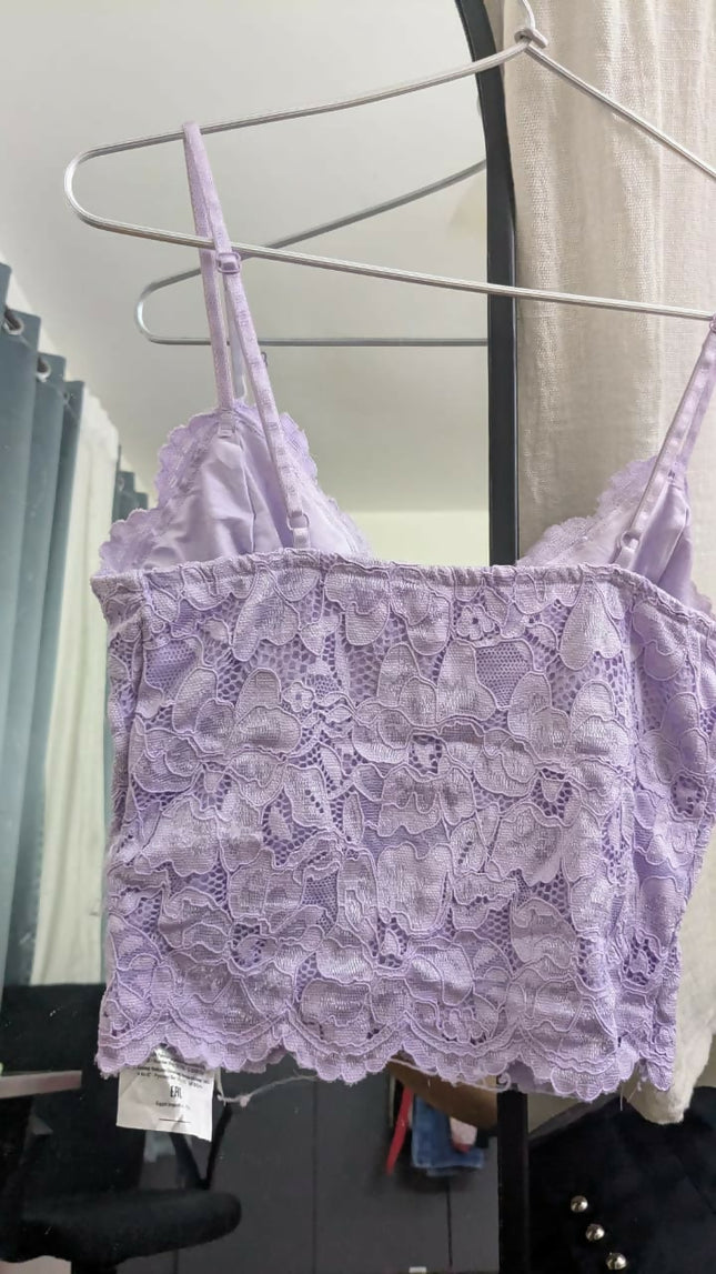 Women's Lavender lace Top - M Size
