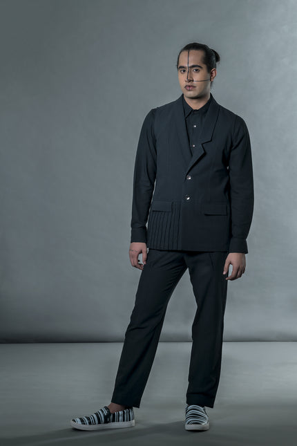 Anushe Pirani Men's Vest With Cable Tucks