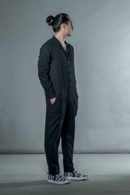 Anushe Pirani Men's Jumpsuit With Double Box Pleat
