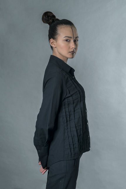 Anushe Pirani Women's Shirt With Cross Pleats