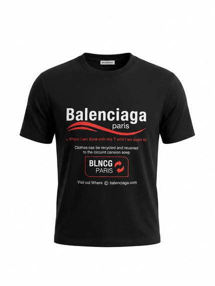 Authentic Balenciaga Paris Black T-Shirt Size M