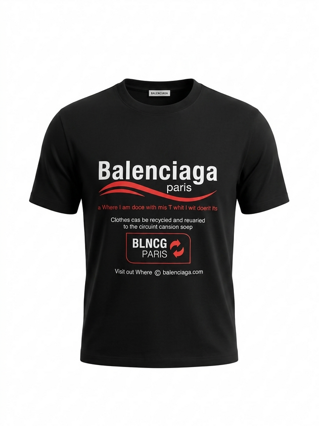 Authentic Balenciaga Paris Black T-Shirt Size M