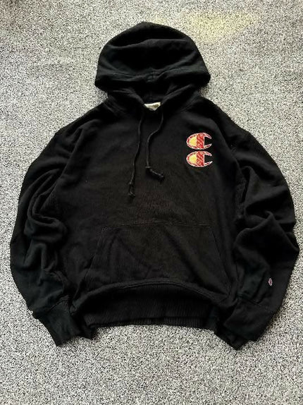 Men's Casual Black Hoodie - XL Size