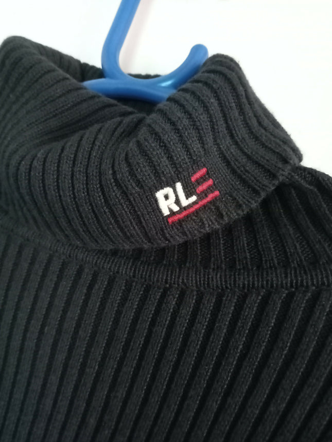 Vintage Polo Ralph Lauren Black ribbed turtle neck sweater