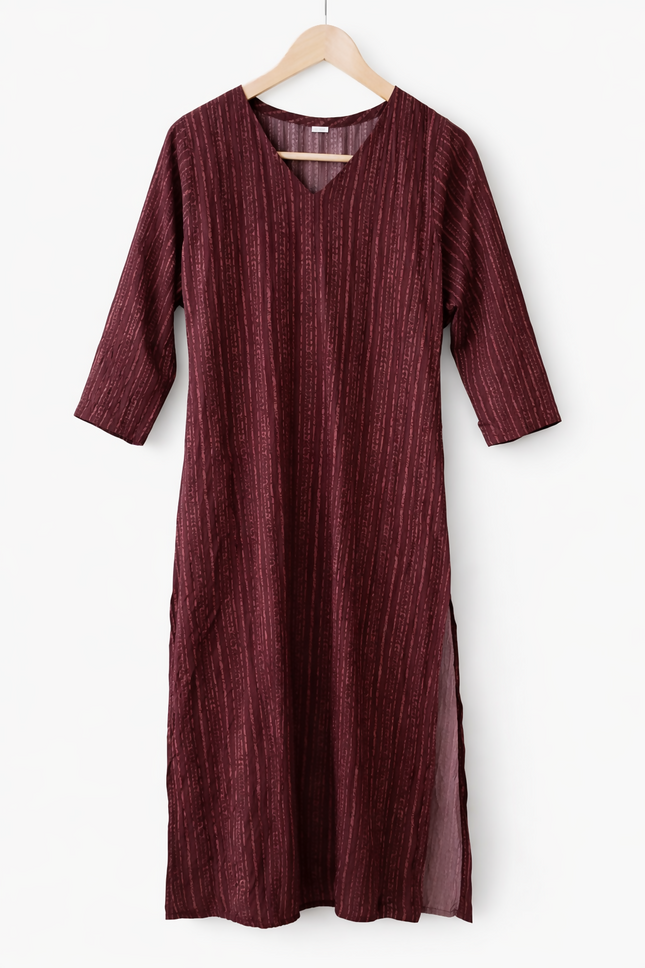 Purple Cotton Blend Kurti