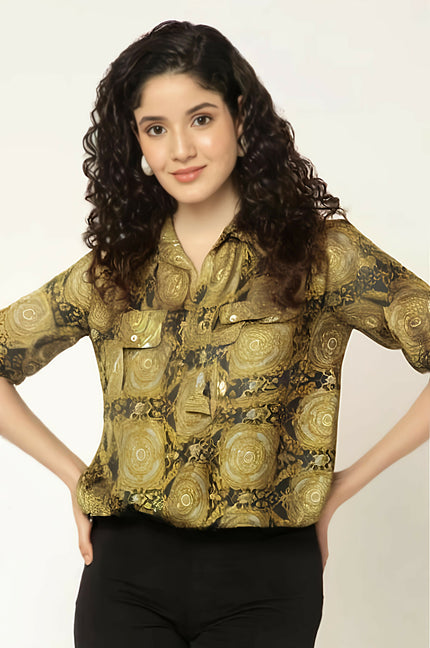 (Brand- noi) Smart Blouson Top