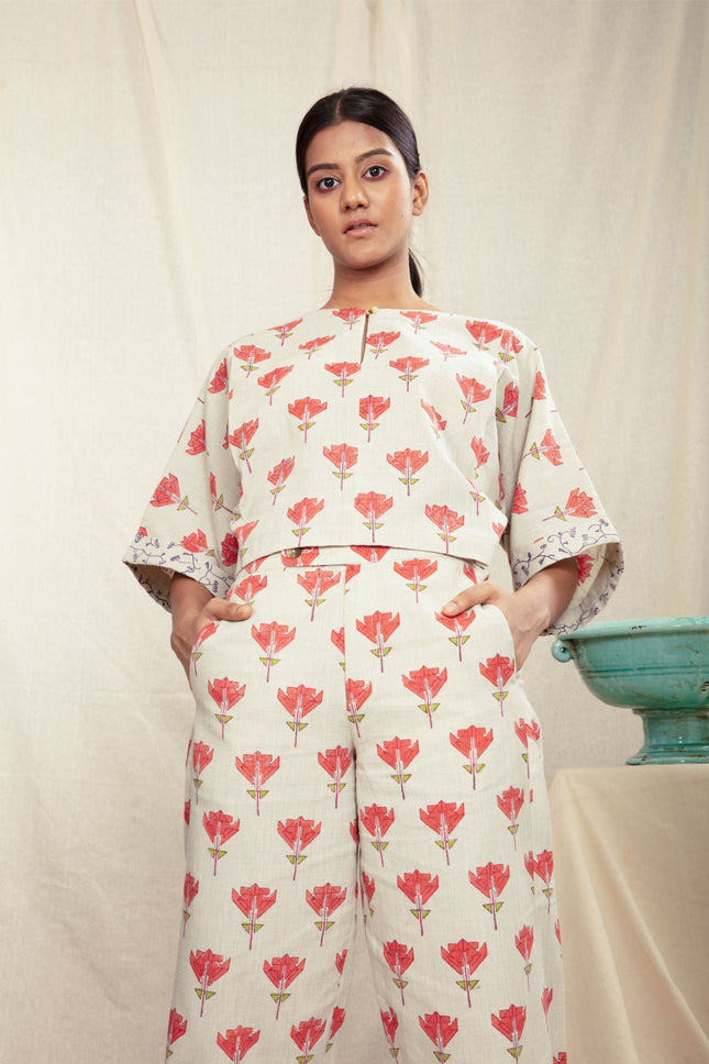 Anushe Pirani Womens Rose Knot Top