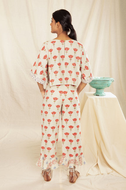 Anushe Pirani Womens Rose Knot Top