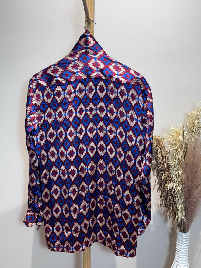 Men's Casual Vibrant Multicolor Shirt - XXL size